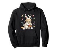 Lindo Conejo de Pascua con Huevos diseño de Perro caprichoso Sudadera con Capucha