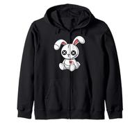 Lindo Conejo de Peluche con Liebre Kawaii gótico Sudadera con Capucha