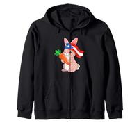 Lindo Conejo de Puerto Rico con Zanahoria Boricua Pride Sudadera con Capucha