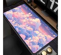 Lindo Conejo en Forma de Nube Alfombrilla Ratón XXL 900x400x2mm Alfombrilla ratón Gaming,Goma Antideslizante,Mouse Pad Lavable para Jugadores de PC, Oficina