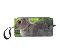 Lindo Conejo Liebre Gris, Bolsa de Maquillaje Bolsa de cosméticos Bolsa de artículos de tocador de Viaje portátil Bolsa de Maquillaje
