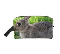 Lindo Conejo Liebre Gris, Bolsa de Maquillaje Bolsa de cosméticos Bolsa de artículos de tocador de Viaje portátil Organizador de Bolsa de Maquillaje