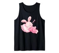 Lindo Conejo Rosa en Pijamas durmiendo Dulces sueños niños Duermen Camiseta sin Mangas