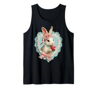 Lindo Conejo San Valentín con corazón Vintage Animal Coquette Camiseta sin Mangas