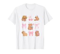 Lindo Coquette Bow Capybara Pijamas Ropa Niñas Mujeres Camiseta