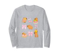 Lindo Coquette Bow Capybara Pijamas Ropa Niñas Mujeres Manga Larga