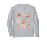 Lindo Coquette Bow Capybara Pijamas Ropa Niñas Mujeres Manga Larga