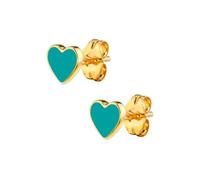 Lindo corazón colorido cartílago pequeños pendientes para las mujeres pequeño esmalte plata esterlina post chapado en oro corazón amor pequeños clavos hipoalergénicos joyería de moda su hija, Petit