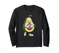 Lindo corazón de aguacate amor dulce amantes del aguacate Manga Larga