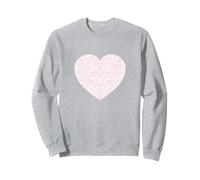 Lindo Corazones Hojas Patrón Rosa Amor Minimalista Sudadera