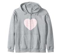 Lindo Corazones Hojas Patrón Rosa Amor Minimalista Sudadera con Capucha