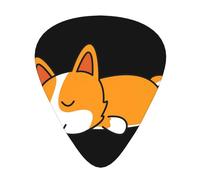 Lindo Corgi durmiendo,12 púas de guitarra, 3 grosores diferentes para guitarra acústica, bajo y ukelele