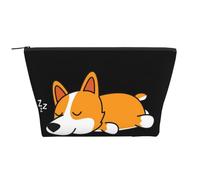 Lindo Corgi durmiendo, Bolsa de artículos de tocador Bolsa de Maquillaje Bolsa de cosméticos Bolsa de artículos de tocador de Viaje portátil
