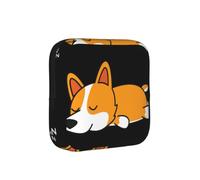 Lindo Corgi durmiendo,Bolsas para Guardar compresas sanitarias, Bolsas para la menstruación para Mujeres y Adolescentes.
