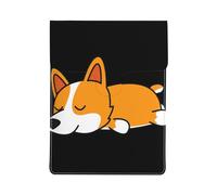 Lindo Corgi durmiendo,Funda de Cuero PU para portátil, Funda para portátil, Funda para portátil, maletín para Tableta