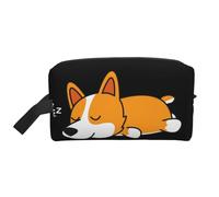 Lindo Corgi durmiendo. Organizador de cosméticos de Gran Capacidad, Neceser de Viaje para Mujer.