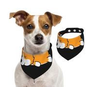 Lindo Corgi durmiendo,Pañuelos de algodón para Perros, Bufandas Ajustables para Mascotas,L