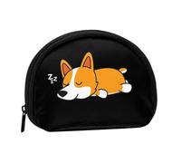 Lindo Corgi durmiendo, pequeño Neceser para Guardar Toallas sanitarias y Maquillaje, Monedero para cosméticos de Mujer