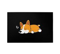 Lindo Corgi durmiendo, Rompecabezas de 1000 Piezas, Rompecabezas de Madera para Toda la Familia, decoración de Pared para Adultos y Adolescentes.