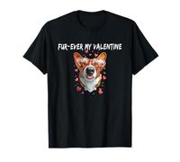 Lindo Corgi Fur-Ever My Valentine con Patas para los Amantes de los Perros Camiseta