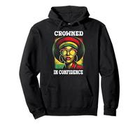 Lindo coronado en confianza africana reina afro herencia mujeres Sudadera con Capucha