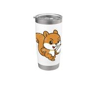 Lindo Corredor De Rugby De Ardilla De Vaso térmico de acero inoxidable de doble pared