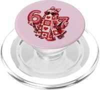 Lindo Crochet Ghost 67 Meme Pink Coquette Cumpleaños 67 PopSockets PopGrip para MagSafe