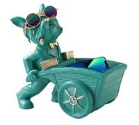 Lindo cuenco de la llave, cuenco de caramelo para perros | Decoración de entrada de resina Contenedor Sundries,Adorable perro creativo tirando de una decoración de almacenamiento estatuas de carro