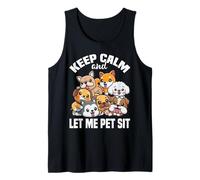 Lindo cuidador de perros divertido diseño de cuidador de mascotas para mascotas sentado Camiseta sin Mangas