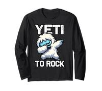 Lindo Dabbing Yeti Divertido Yeti Para Rock Manga Larga