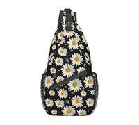 Lindo Daisy Flowers Sling Bag Crossbody Sling Mochila para mujeres Hombres Viajes Senderismo Mochila Pecho Bolso de hombro