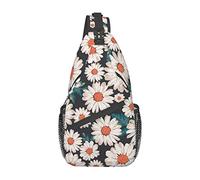 Lindo Daisy Flowers Sling Bag Crossbody Sling Mochila para mujeres Hombres Viajes Senderismo Mochila Pecho Bolso de hombro