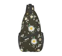 Lindo Daisy Flowers Sling Bag Crossbody Sling Mochila para mujeres Hombres Viajes Senderismo Mochila Pecho Bolso de hombro