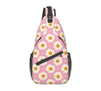 Lindo Daisy Flowers Sling Bag Crossbody Sling Mochila para Mujeres Hombres Viajes Senderismo Mochila Pecho Bolso de Hombro