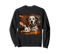 Lindo dálmata para Perros Que beben Puppuccino Dog Cup Meme Art Sudadera