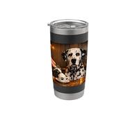 Lindo dálmata para perros que beben Puppuccino Dog Cup Meme Art Vaso térmico de acero inoxidable de doble pared