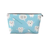 Lindo Dentista higienista Dental Estampado Azul, Bolsa de artículos de tocador Bolsa de Maquillaje Bolsa de cosméticos Bolsa de artículos de tocador de Viaje portátil