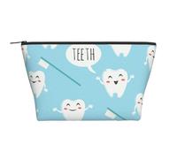 Lindo Dentista higienista Dental Estampado Azul, Bolsa de artículos de tocador Bolsa de Maquillaje Bolsa de cosméticos Bolsa de artículos de tocador de Viaje portátil