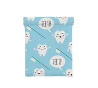 Lindo Dentista higienista Dental Estampado Azul, Squeeze Top Wallet Bolsa de Almacenamiento para Mujer Monedero pequeño Bolsa de Cambio
