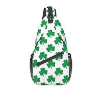 Lindo Día de San Patricio Crossbody Sling Mochila Shamrocks Sling Bag Travel Senderismo Chest Bag Daypack para Hombres Mujeres