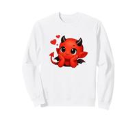 Lindo Diablo bebé Enamorado con Corazones flotantes Formas manía Sudadera