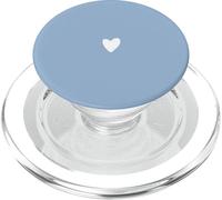 Lindo Dibujado a Mano Encantador Blanco Minimalista corazón en bebé-Azul PopSockets PopGrip para MagSafe