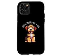 Lindo Dibujo Animado de Keep Calm and Hug a Dog Carcasa para iPhone 11 Pro