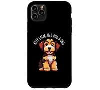 Lindo Dibujo Animado de Keep Calm and Hug a Dog Carcasa para iPhone 11 Pro MAX