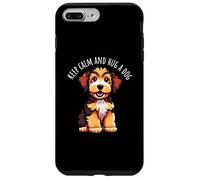 Lindo Dibujo Animado de Keep Calm and Hug a Dog Carcasa para iPhone 7 Plus/8 Plus