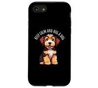 Lindo Dibujo Animado de Keep Calm and Hug a Dog Carcasa para iPhone SE (2020) / 7/8