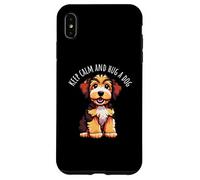 Lindo Dibujo Animado de Keep Calm and Hug a Dog Carcasa para iPhone XS MAX