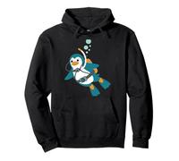 Lindo Dibujo De Pingüino De Dibujos Animados Buceo Kawaii Buceo Sudadera con Capucha