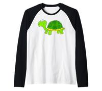 Lindo Dibujo de Tortugas Dinosaurios Dibujados a Mano de Vuelta a la Escuela Camiseta Manga Raglan