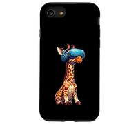 Lindo Dibujos Animados Jirafa Jugador Realidad Virtual Vibes Carcasa para iPhone SE (2020) / 7/8